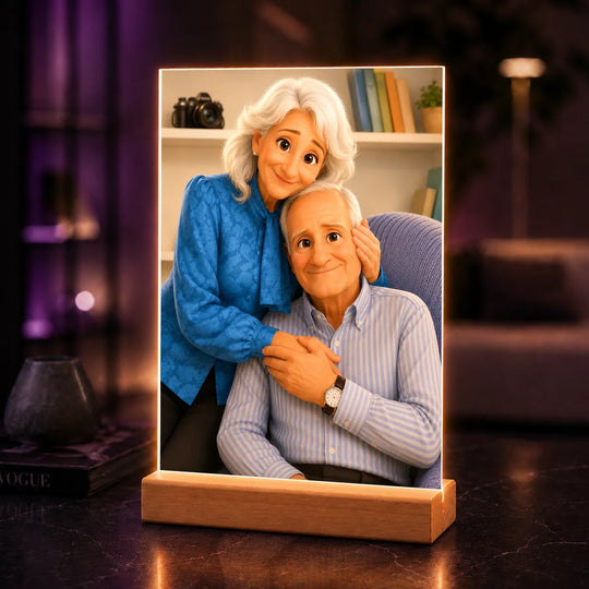 Wzruszający prezent dla dziadków – portret na szkle ze zdjęcia Kochani dziadkowie