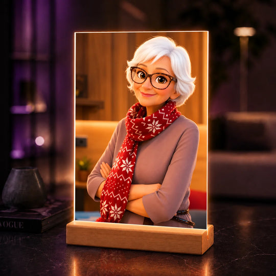 Wyjątkowy prezent dla babci na Dzień Babci – portret na szkle ze zdjęcia Kochana Babcia
